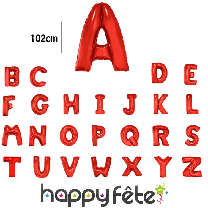 Ballon lettre rouge géante de 102cm