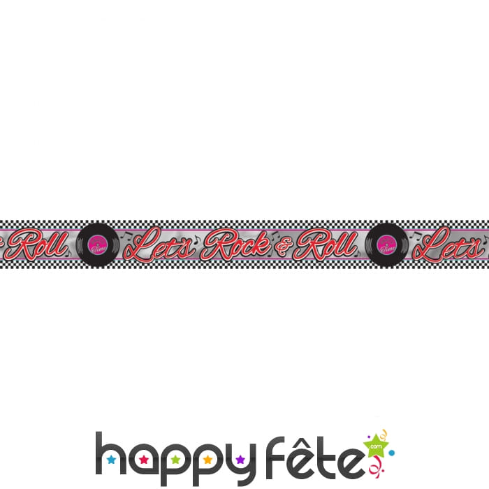 Bannière Let's rock and roll de 7,6m