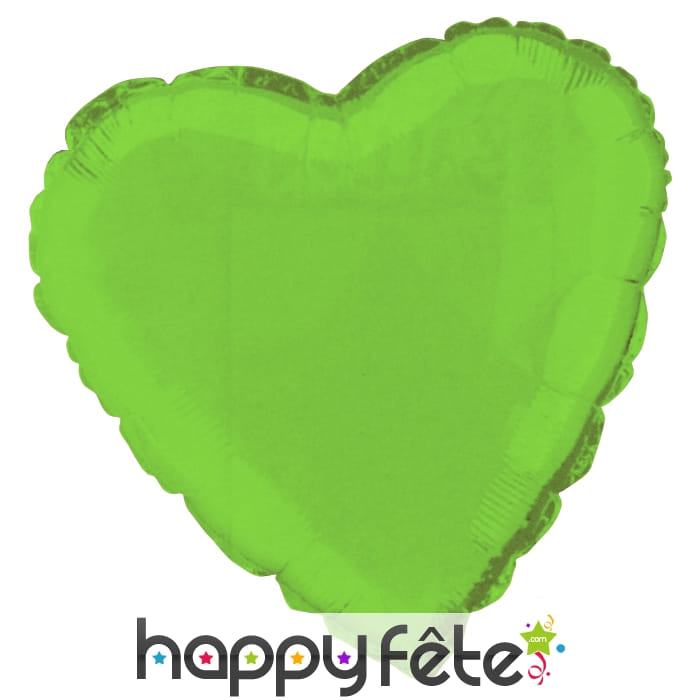 Ballon métal alu en coeur anis