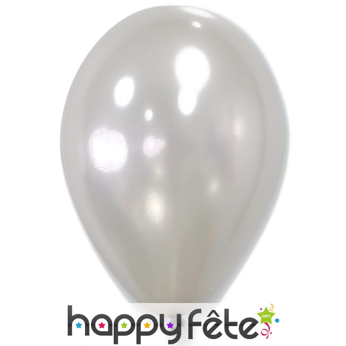 Ballons métallisé argenté, par 12