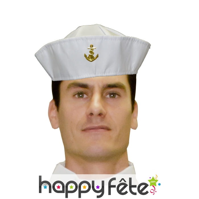 Bob marin avec ancre dorée