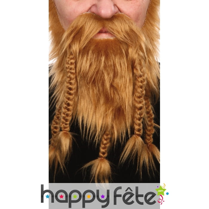 Barbe-moustaches blonde de vicking