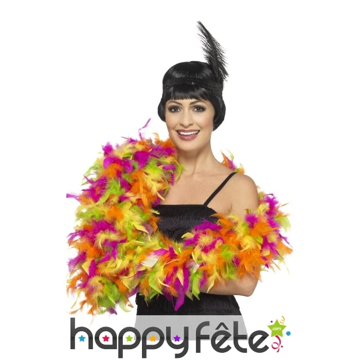 Boa multicolore coloris néon