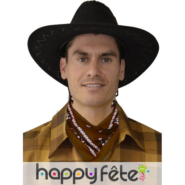 Bandana marron de western