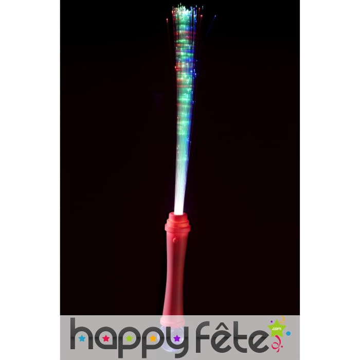 Baguette magique en fibre optique rose lumineuse