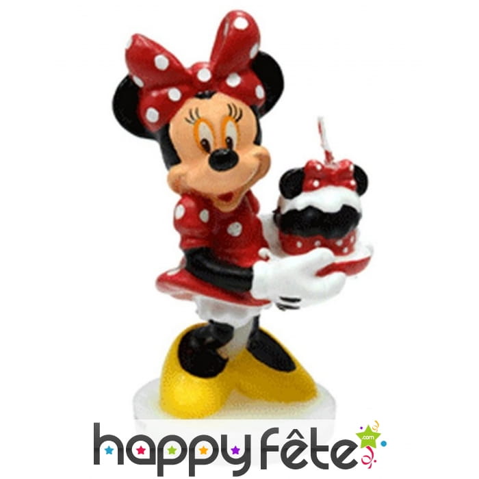 Bougie Minnie en 3D de 9cm