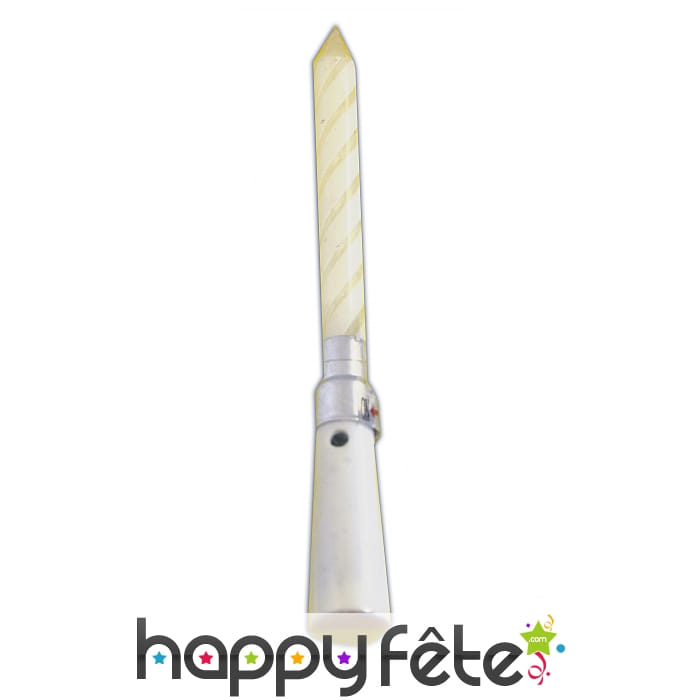 Bougie musicale joyeux anniversaire blanche