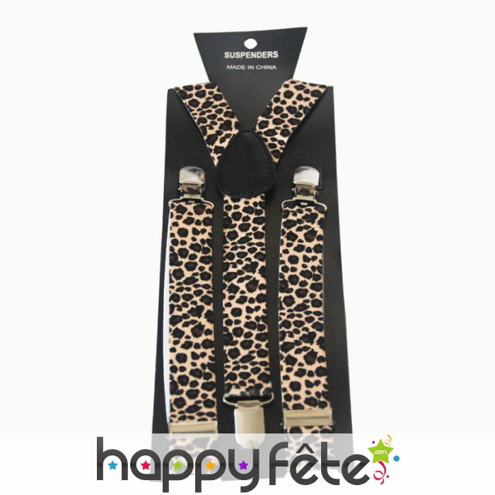 Bretelles motifs léopard
