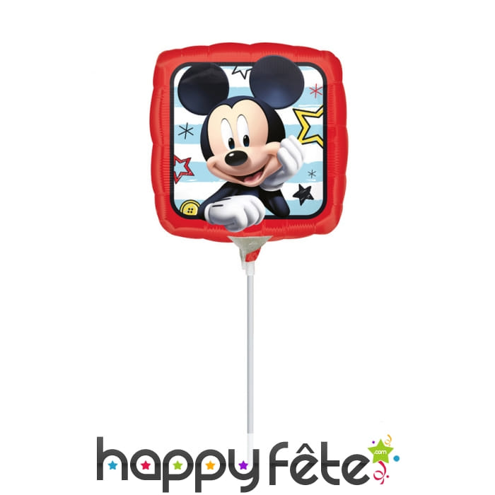 Ballon Mickey Mouse carré de 23 cm