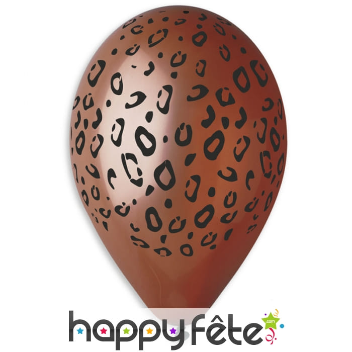 Ballons marron motifs léopard