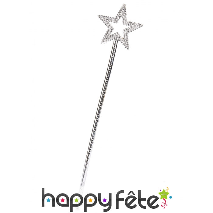 Baguette magique surmontée d'une étoile argentée
