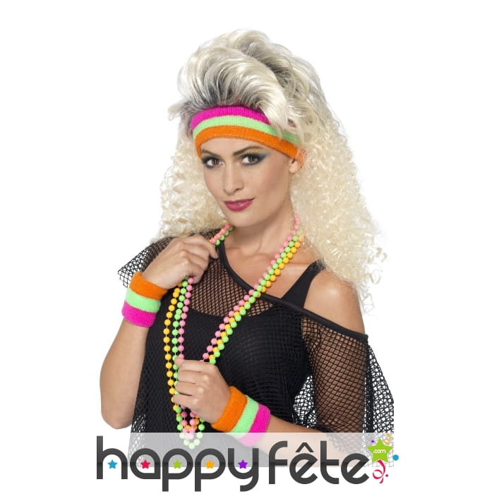 Bandeaux multicolores. Tête et bracelets