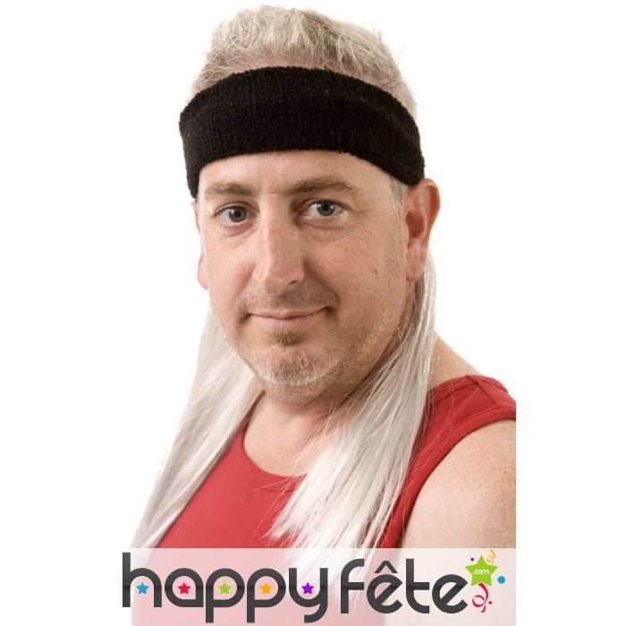 Bandeau noir avec cheveux blonds coupe mulet