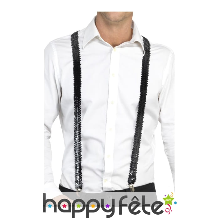 Bretelles noires à sequins