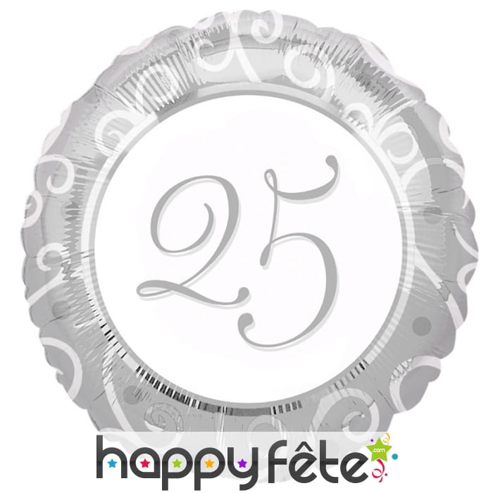 Ballon noce d'argent, 25 ans