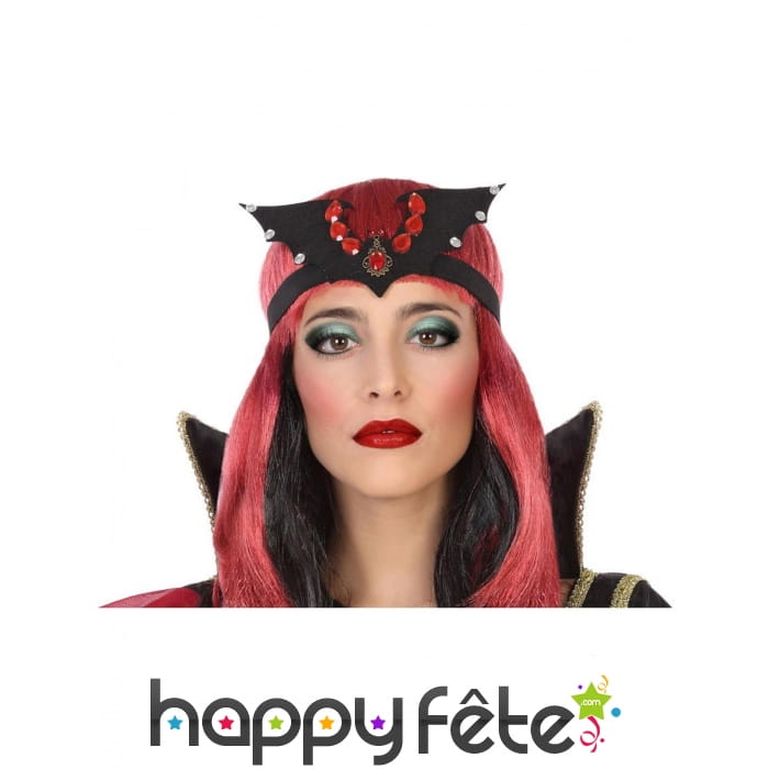 Bandeau noir en forme de chauve-souris, femme