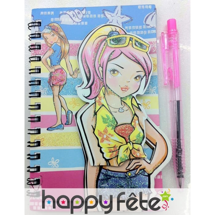 Bloc note girly de 42 pages