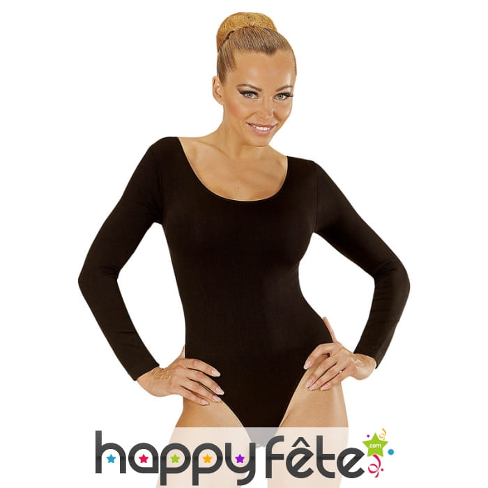 Body noir manches longues
