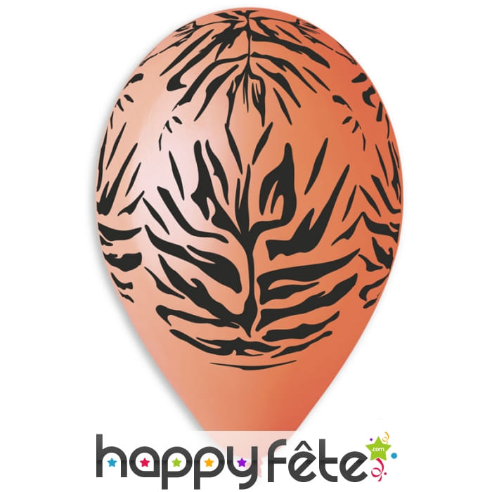 Ballons orange motif jungle