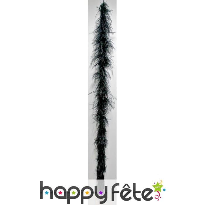 Boa plume autruche noir 183 cm