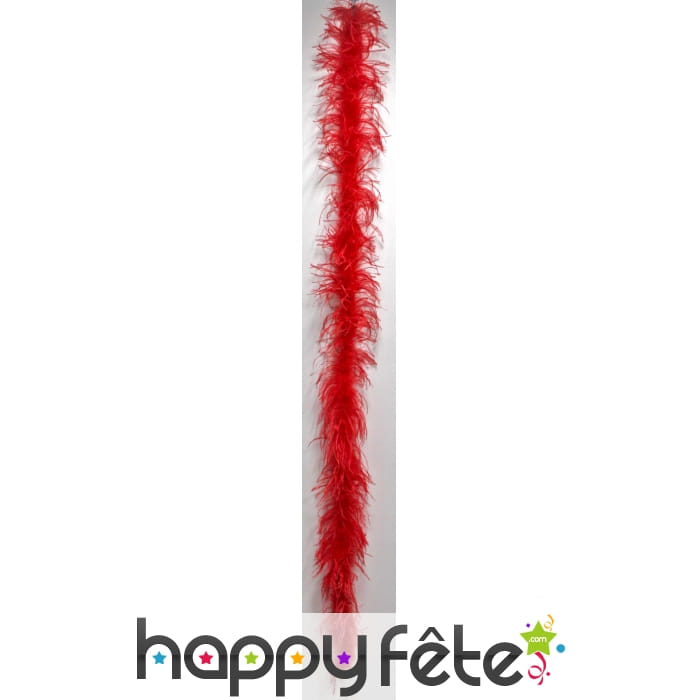 Boa plume autruche rouge 183 cm