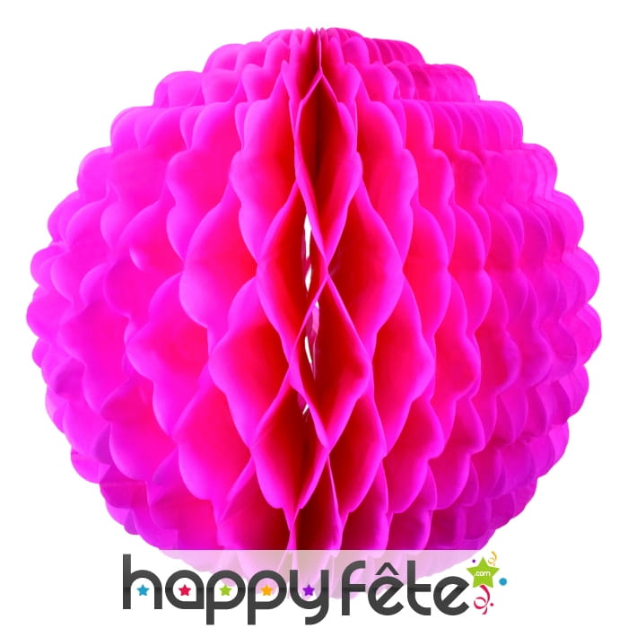 Boule papier alveolé fuschia