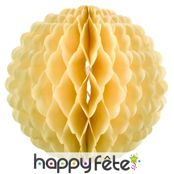 Boule papier alveolé ivoire