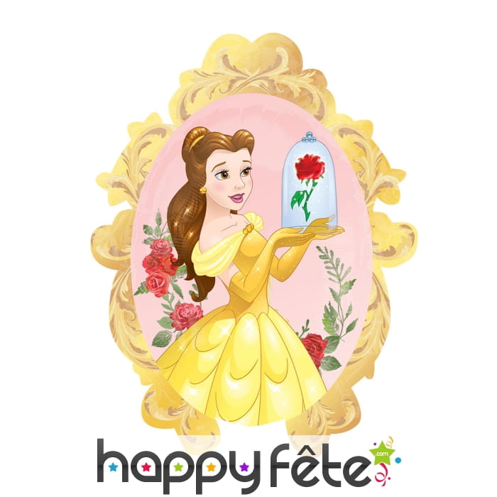 Ballon princesse Belle miroir, 78 x 63 cm