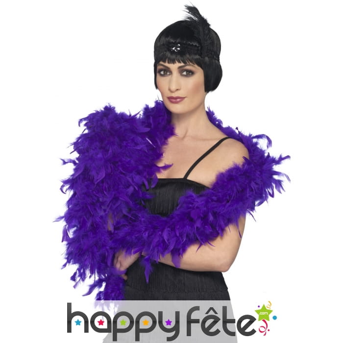 Boa plume bleu 180 cm