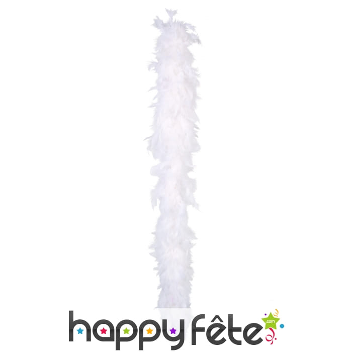 Boa plumes blanches180 cm