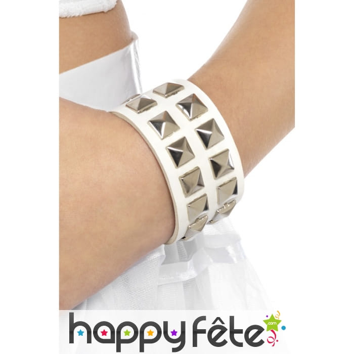 Bracelet punk blanc