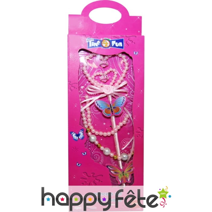 Baguette princesse coeur + collier