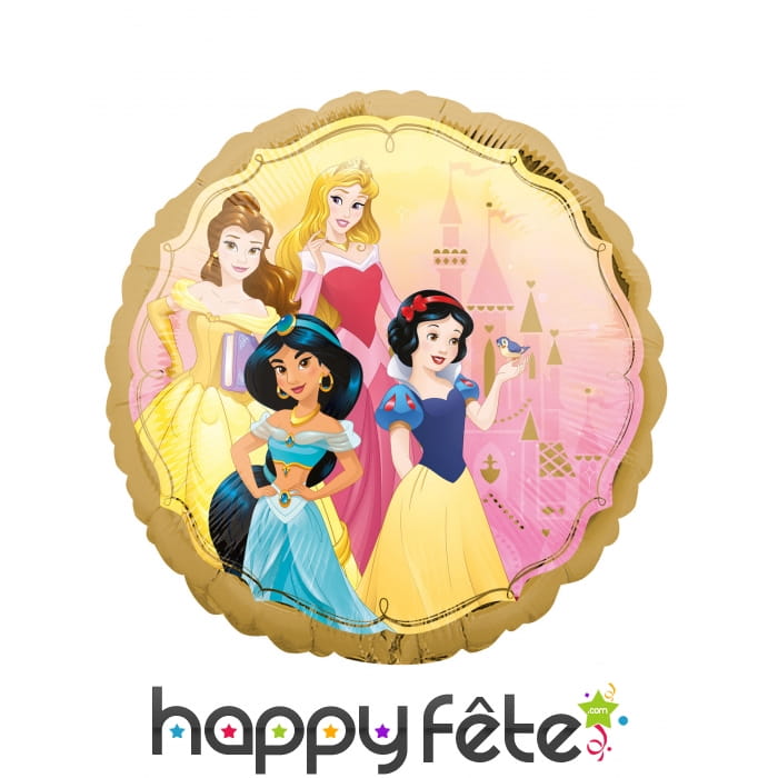 Ballon Princesses Disney rond recto verso de 43 cm
