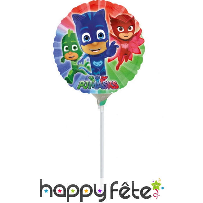 Ballon Pyjamasques de 23cm avec tige