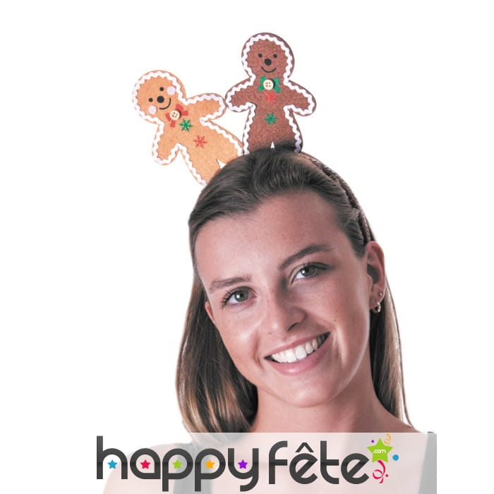 Bonhomme pains d'épices sur serre tête