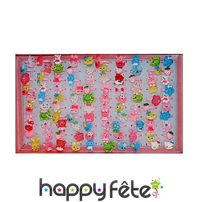 Bague plastique fantaisie