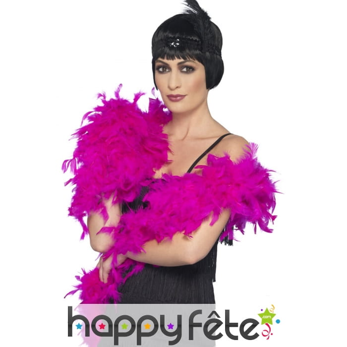 Boa plume fuschia 180 cm