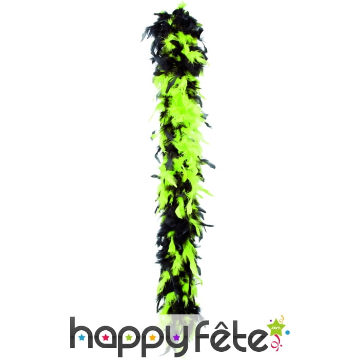 Boa plume noir et anis 180 cm