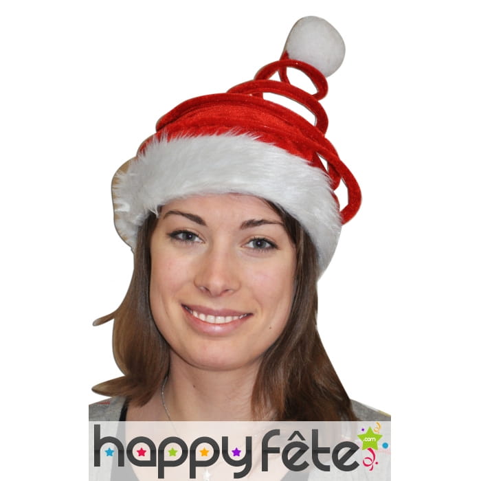 Bonnet père noël en ressort