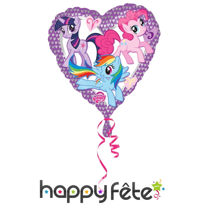 Ballon petit poney en forme de coeur