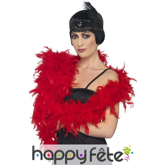 Boa plume rouge 180 cm