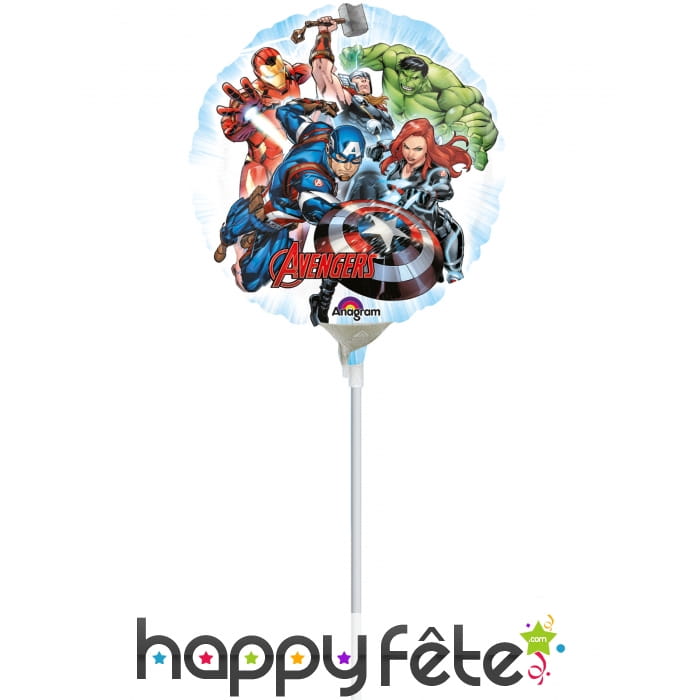 Ballon rond Avengers en action de 23 cm