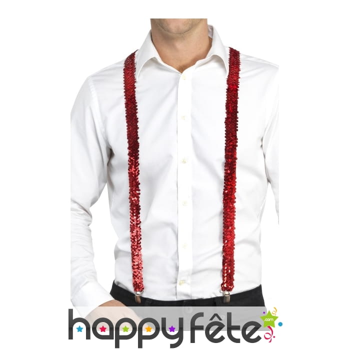 Bretelles rouges à sequins