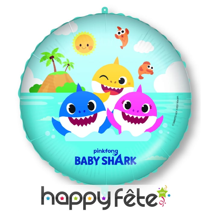 Ballon rond Baby Shark de 46cm