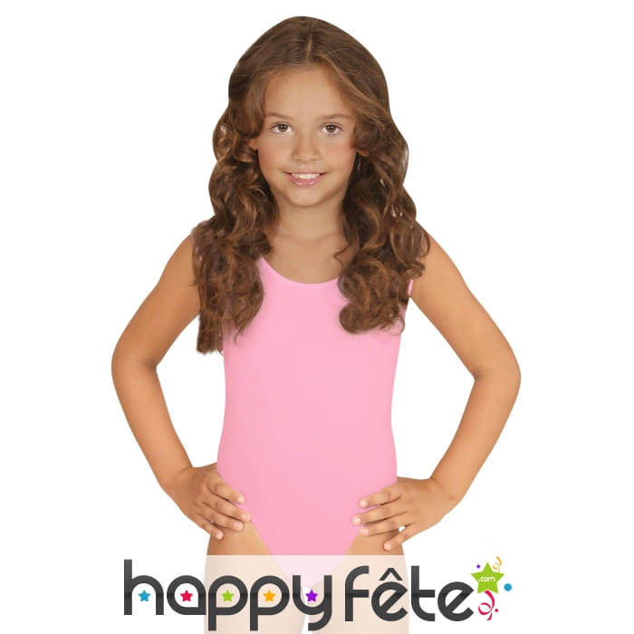 Body rose clair sans manche pour enfant