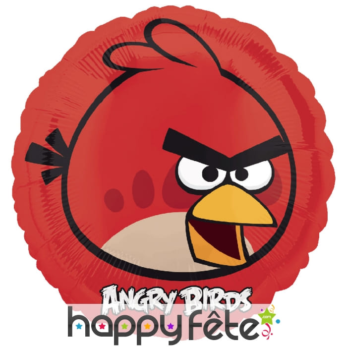 Ballon rond de Red en aluminium, Angry Birds