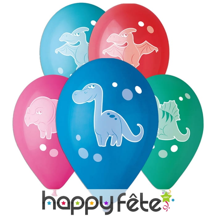 Ballons ronds dessin de dino amusant