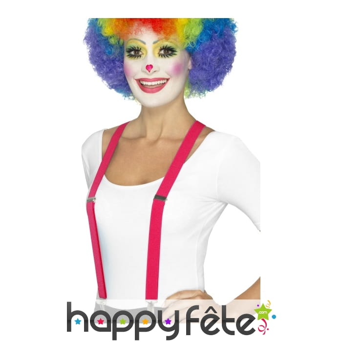 Bretelles roses de clown