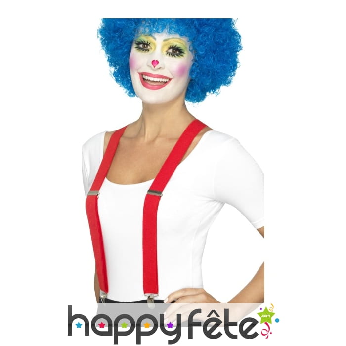 Bretelles rouges de clown