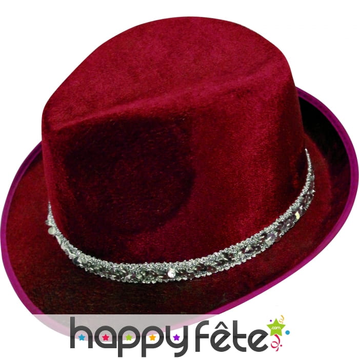 Borsalino rouge en velours